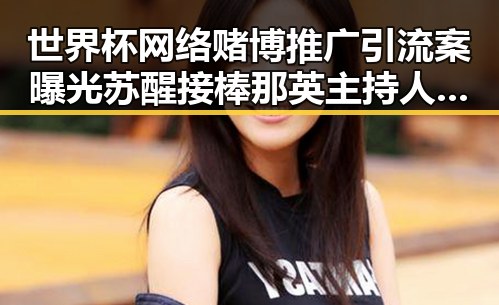 世界杯网络赌博推广引流案曝光苏醒接棒那英主持人证成亮点